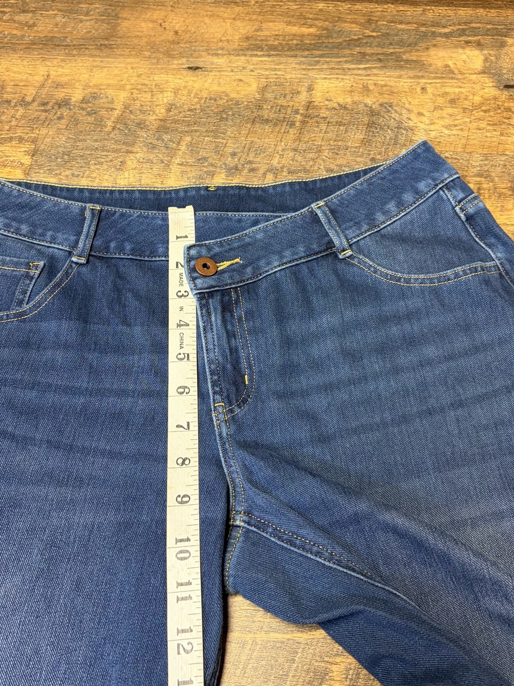 Halara Flex Denim Asymmetric Low Rise Button Zip Wide Leg Jeans Womens Medium - Picture 5 of 11